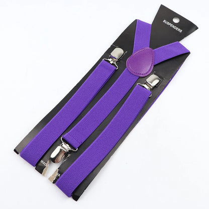 New Candy Color Adjustable Suspenders Elastic Leather Y-Back Braces Straps for Men Women Kids Pants Shirt Girl Skirt Accessories