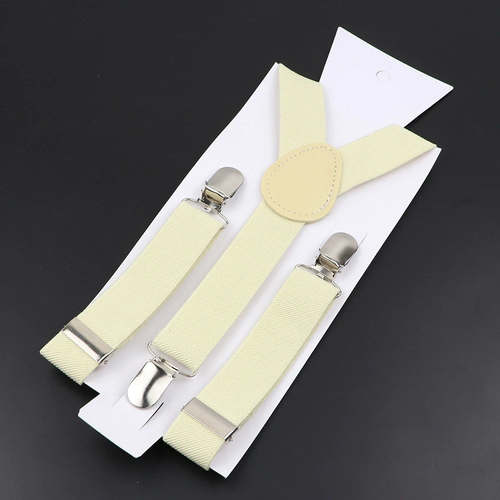 New Candy Color Adjustable Suspenders Elastic Leather Y-Back Braces Straps for Men Women Kids Pants Shirt Girl Skirt Accessories