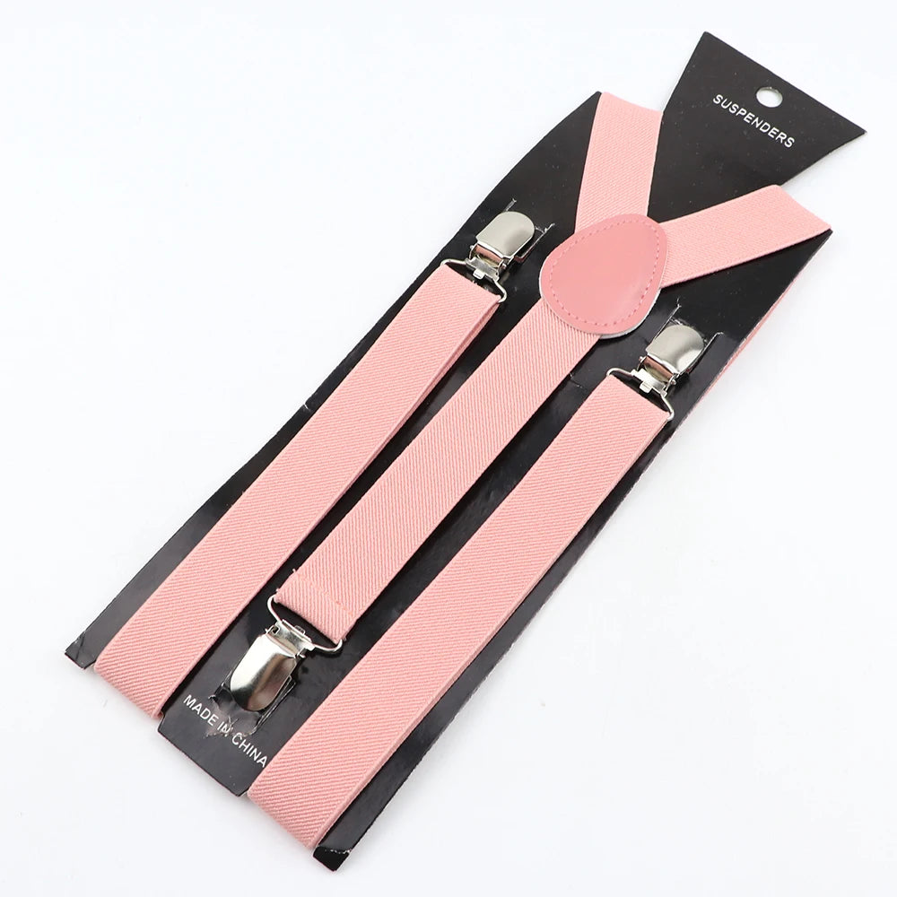 New Candy Color Adjustable Suspenders Elastic Leather Y-Back Braces Straps for Men Women Kids Pants Shirt Girl Skirt Accessories