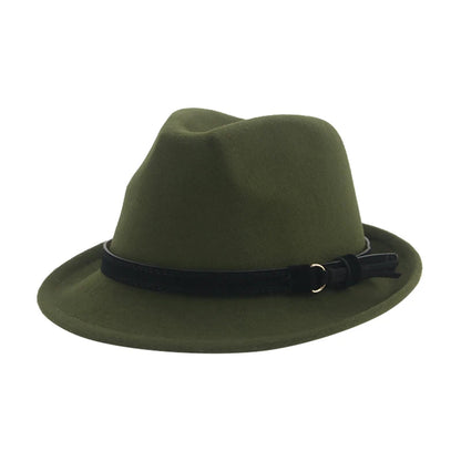 Hats for Women Fedora Winter Cowboy Hat Top Wool Khaki Green Black Jazz Caps Gentlemen Hats for Men Pamelas Y Tocados Para Bodas
