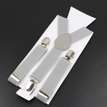 New Candy Color Adjustable Suspenders Elastic Leather Y-Back Braces Straps for Men Women Kids Pants Shirt Girl Skirt Accessories