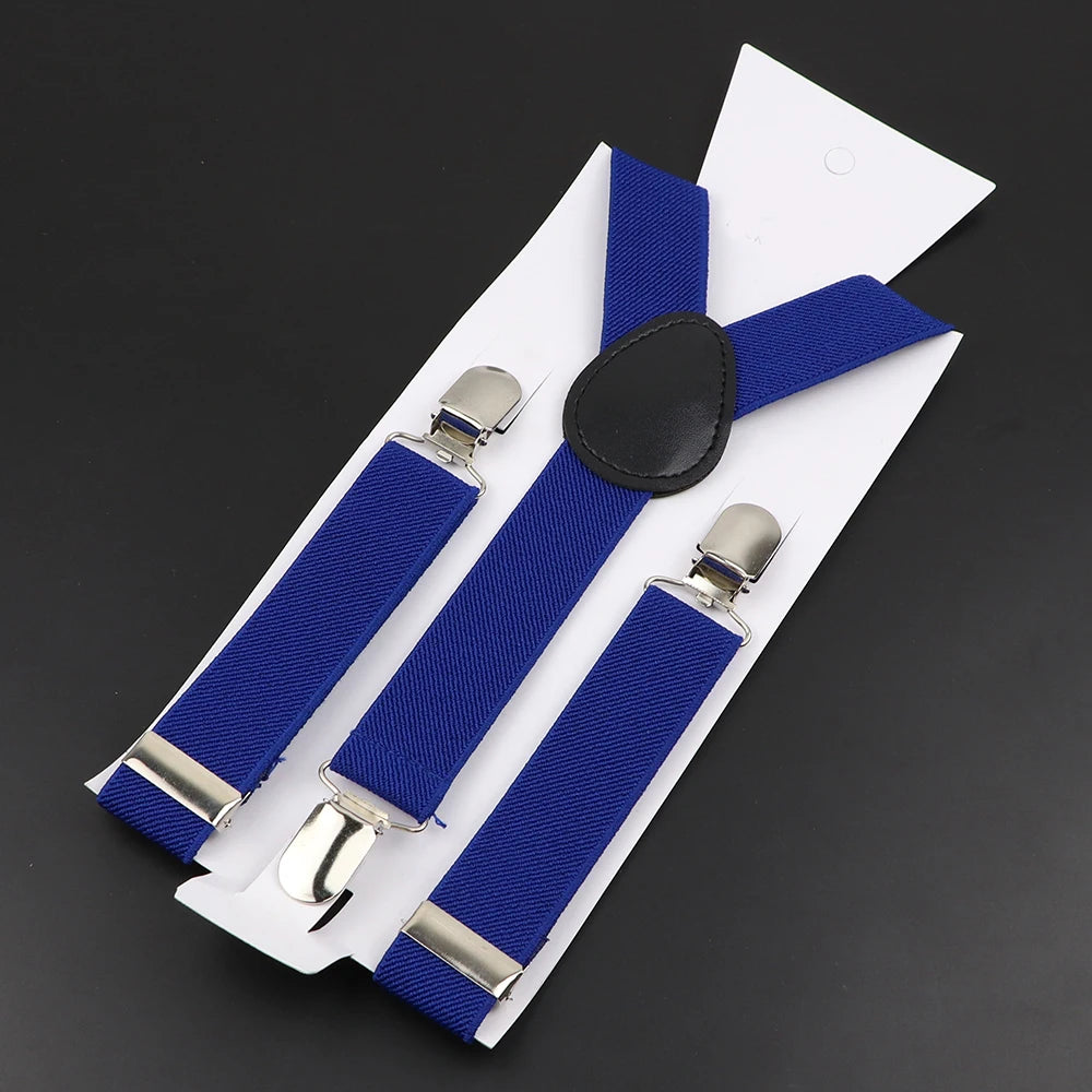 New Candy Color Adjustable Suspenders Elastic Leather Y-Back Braces Straps for Men Women Kids Pants Shirt Girl Skirt Accessories