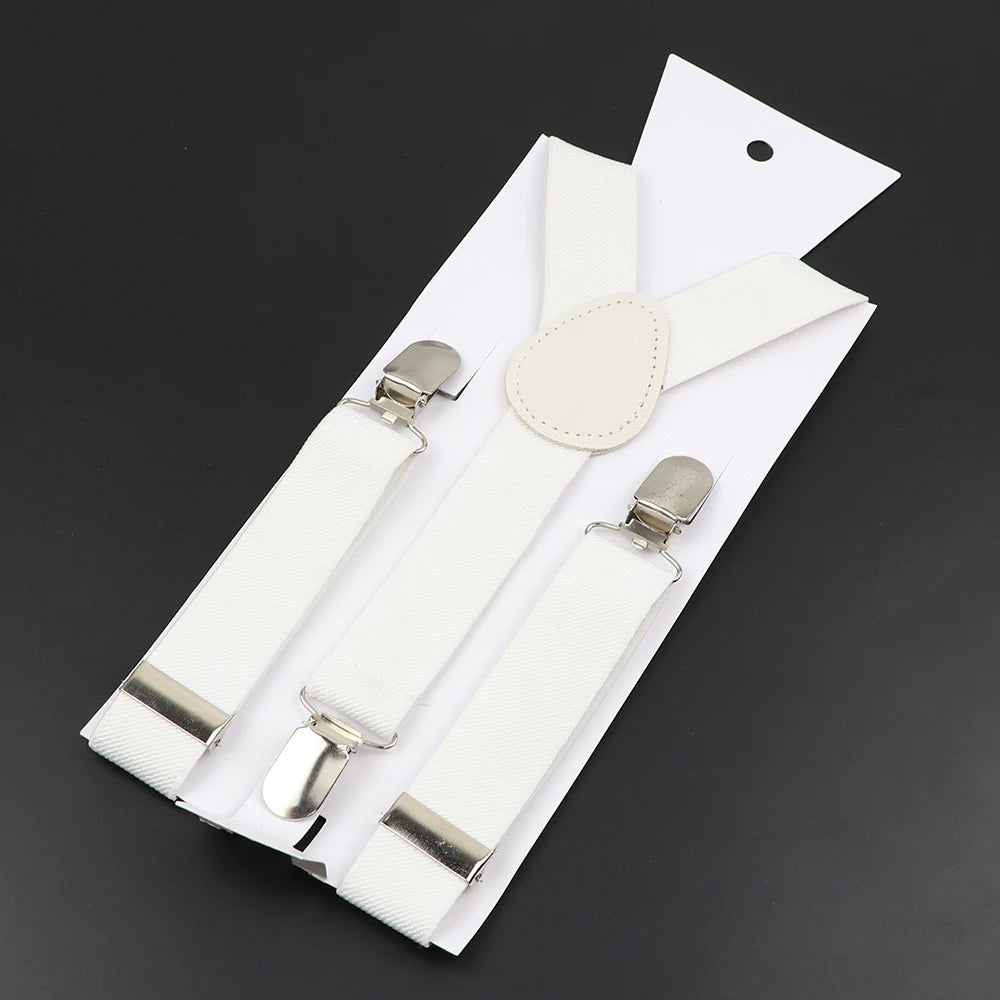 New Candy Color Adjustable Suspenders Elastic Leather Y-Back Braces Straps for Men Women Kids Pants Shirt Girl Skirt Accessories