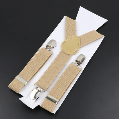 New Candy Color Adjustable Suspenders Elastic Leather Y-Back Braces Straps for Men Women Kids Pants Shirt Girl Skirt Accessories
