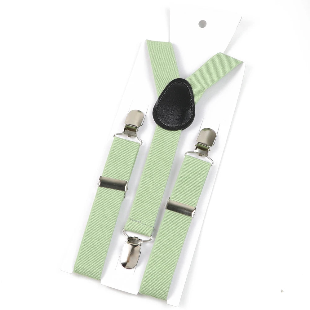 New Candy Color Adjustable Suspenders Elastic Leather Y-Back Braces Straps for Men Women Kids Pants Shirt Girl Skirt Accessories