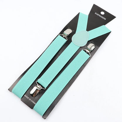 New Candy Color Adjustable Suspenders Elastic Leather Y-Back Braces Straps for Men Women Kids Pants Shirt Girl Skirt Accessories