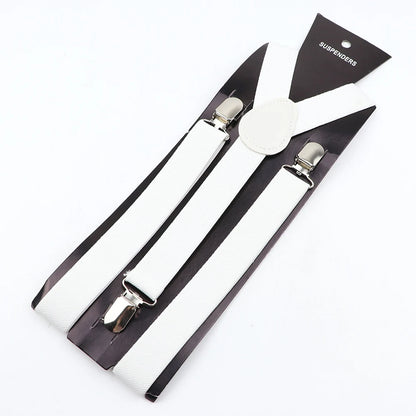 New Candy Color Adjustable Suspenders Elastic Leather Y-Back Braces Straps for Men Women Kids Pants Shirt Girl Skirt Accessories
