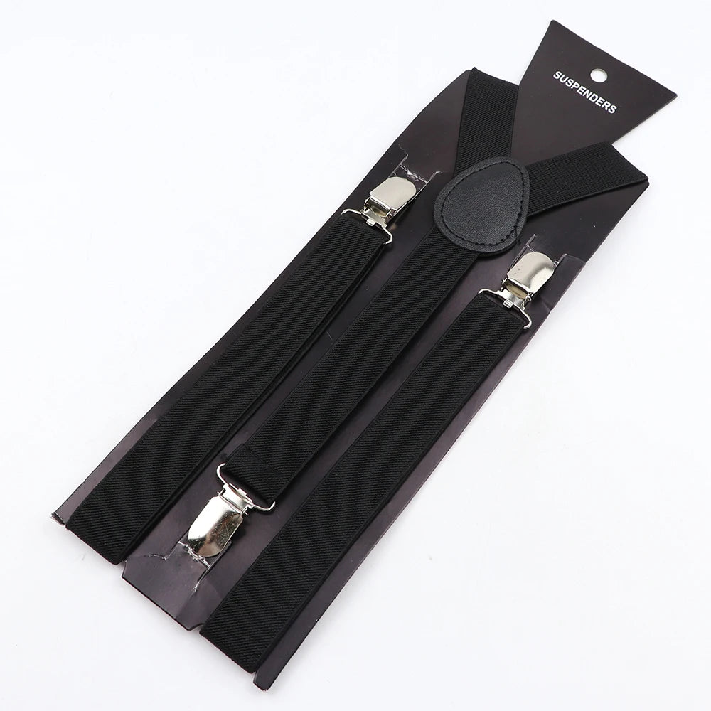 New Candy Color Adjustable Suspenders Elastic Leather Y-Back Braces Straps for Men Women Kids Pants Shirt Girl Skirt Accessories