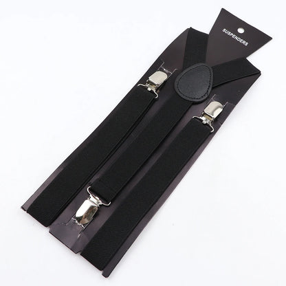 New Candy Color Adjustable Suspenders Elastic Leather Y-Back Braces Straps for Men Women Kids Pants Shirt Girl Skirt Accessories