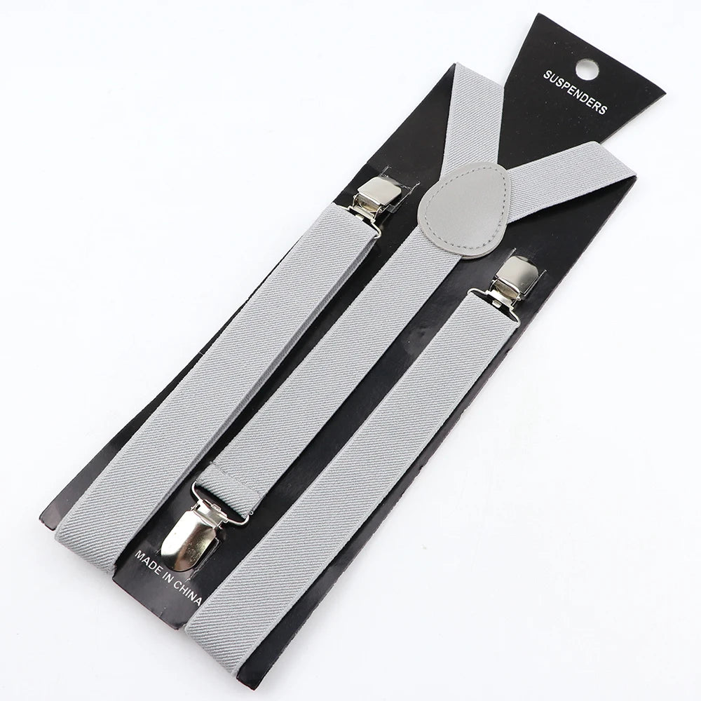 New Candy Color Adjustable Suspenders Elastic Leather Y-Back Braces Straps for Men Women Kids Pants Shirt Girl Skirt Accessories