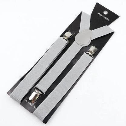 New Candy Color Adjustable Suspenders Elastic Leather Y-Back Braces Straps for Men Women Kids Pants Shirt Girl Skirt Accessories