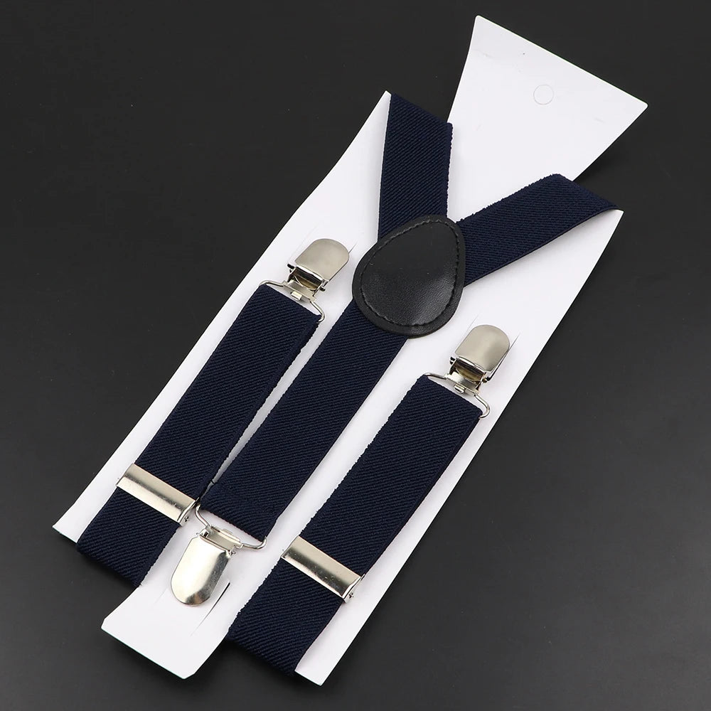 New Candy Color Adjustable Suspenders Elastic Leather Y-Back Braces Straps for Men Women Kids Pants Shirt Girl Skirt Accessories