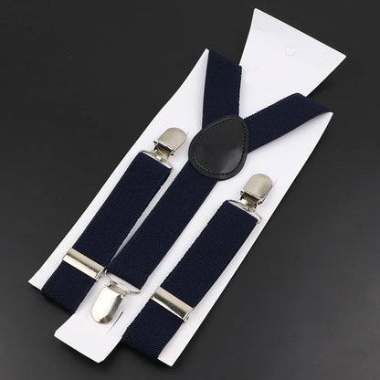New Candy Color Adjustable Suspenders Elastic Leather Y-Back Braces Straps for Men Women Kids Pants Shirt Girl Skirt Accessories