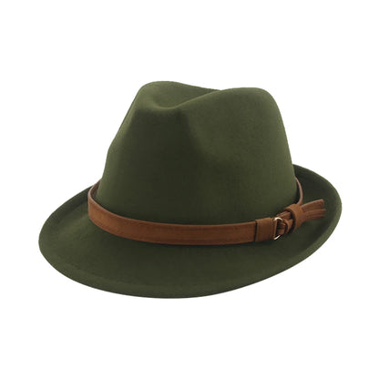 Hats for Women Fedora Winter Cowboy Hat Top Wool Khaki Green Black Jazz Caps Gentlemen Hats for Men Pamelas Y Tocados Para Bodas