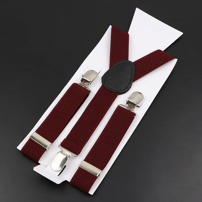 New Candy Color Adjustable Suspenders Elastic Leather Y-Back Braces Straps for Men Women Kids Pants Shirt Girl Skirt Accessories