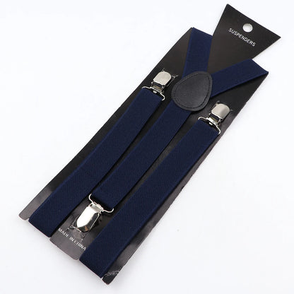 New Candy Color Adjustable Suspenders Elastic Leather Y-Back Braces Straps for Men Women Kids Pants Shirt Girl Skirt Accessories