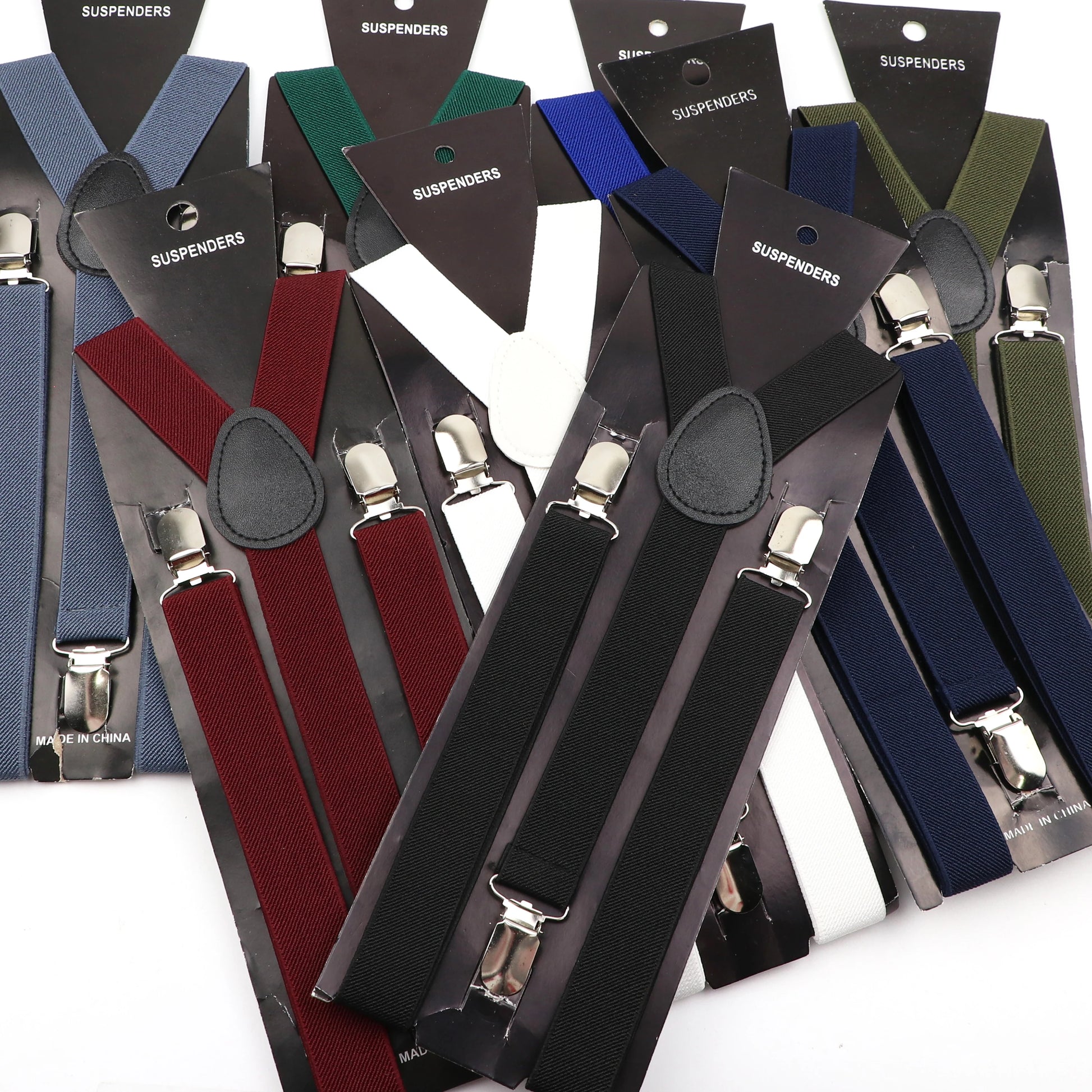 New Candy Color Adjustable Suspenders Elastic Leather Y-Back Braces Straps for Men Women Kids Pants Shirt Girl Skirt Accessories