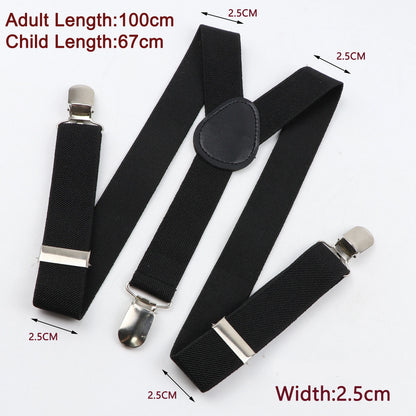 New Candy Color Adjustable Suspenders Elastic Leather Y-Back Braces Straps for Men Women Kids Pants Shirt Girl Skirt Accessories