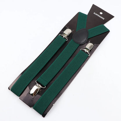 New Candy Color Adjustable Suspenders Elastic Leather Y-Back Braces Straps for Men Women Kids Pants Shirt Girl Skirt Accessories