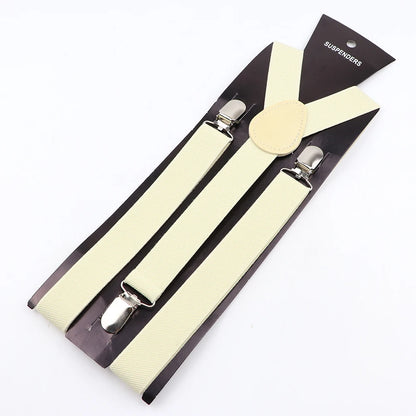 New Candy Color Adjustable Suspenders Elastic Leather Y-Back Braces Straps for Men Women Kids Pants Shirt Girl Skirt Accessories