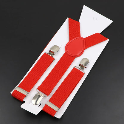 New Candy Color Adjustable Suspenders Elastic Leather Y-Back Braces Straps for Men Women Kids Pants Shirt Girl Skirt Accessories