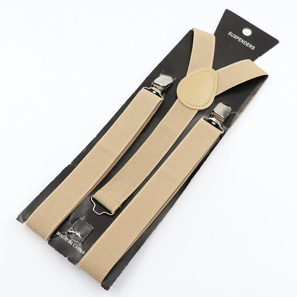 New Candy Color Adjustable Suspenders Elastic Leather Y-Back Braces Straps for Men Women Kids Pants Shirt Girl Skirt Accessories