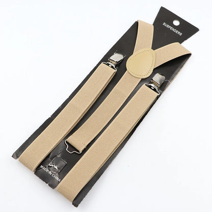 New Candy Color Adjustable Suspenders Elastic Leather Y-Back Braces Straps for Men Women Kids Pants Shirt Girl Skirt Accessories