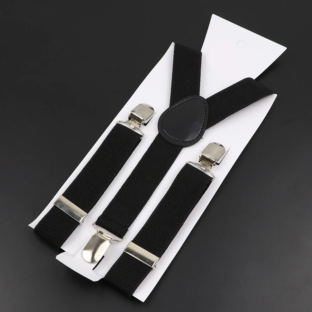 New Candy Color Adjustable Suspenders Elastic Leather Y-Back Braces Straps for Men Women Kids Pants Shirt Girl Skirt Accessories