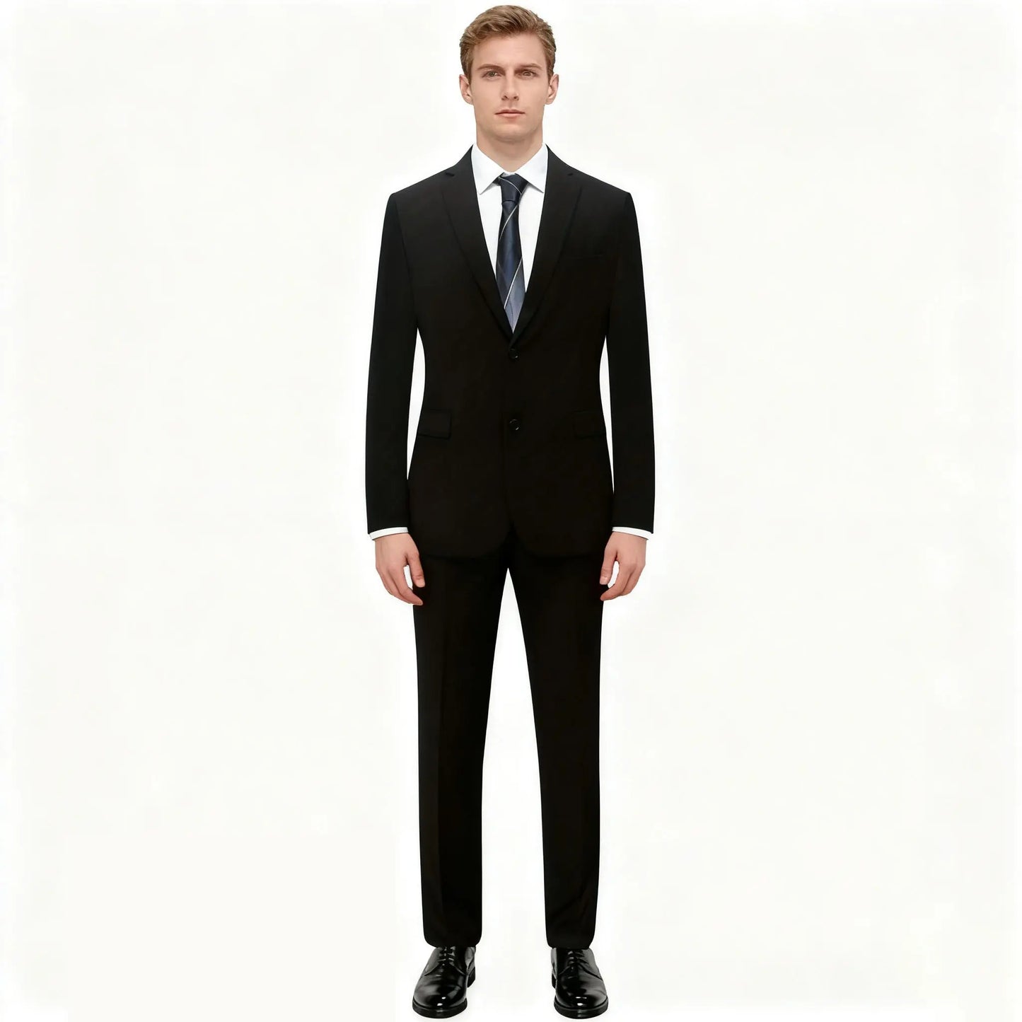 Men'S Slim Fit 2-Piece Khaki Suit Set - Chic Tailored Work Blazer & Pants, Business Casual Outfit for Wedding, Prom