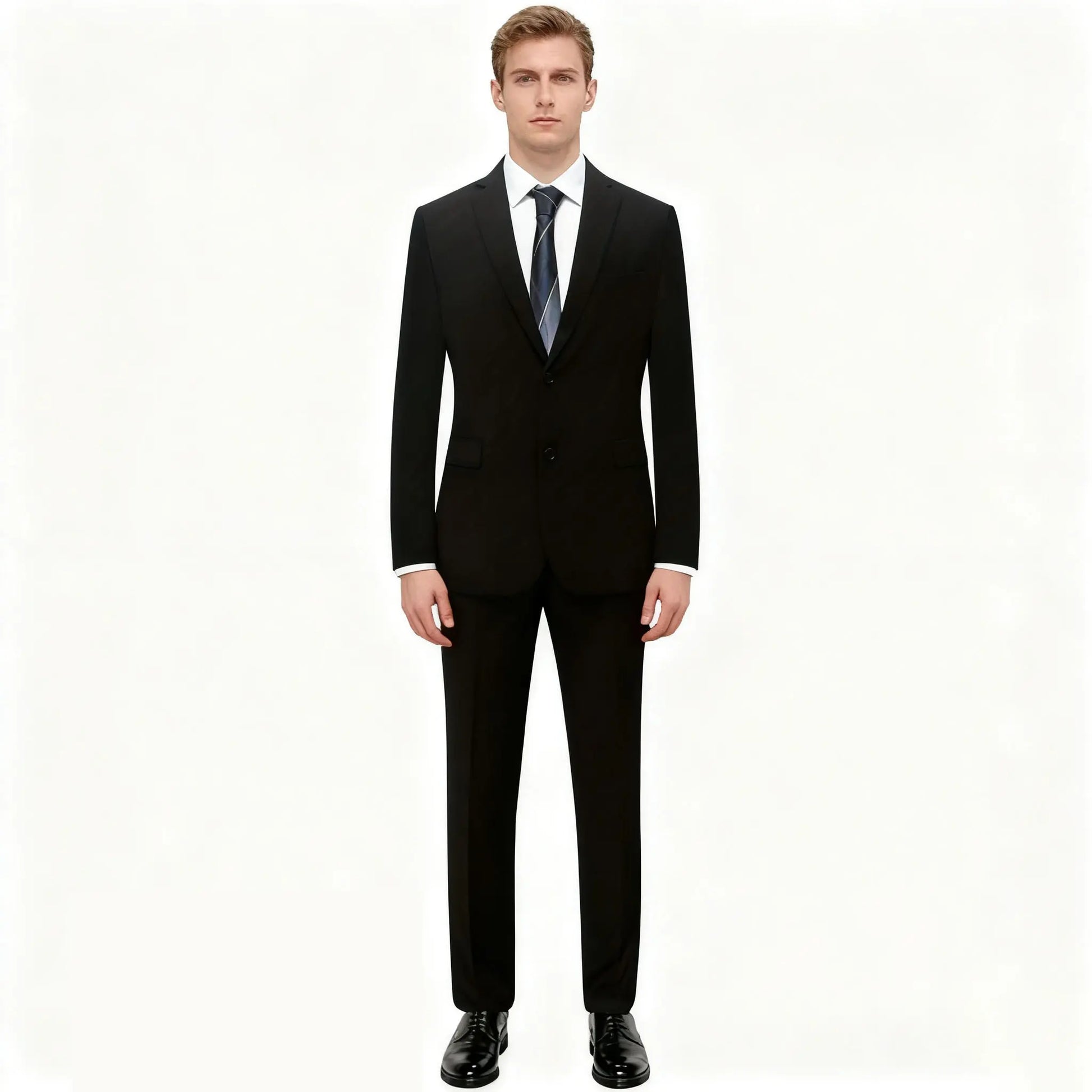 Men'S Slim Fit 2-Piece Khaki Suit Set - Chic Tailored Work Blazer & Pants, Business Casual Outfit for Wedding, Prom