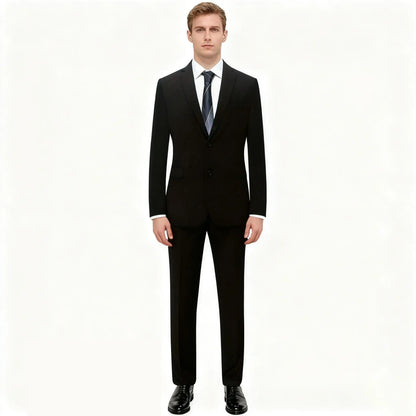 Men'S Slim Fit 2-Piece Khaki Suit Set - Chic Tailored Work Blazer & Pants, Business Casual Outfit for Wedding, Prom
