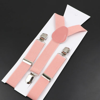 New Candy Color Adjustable Suspenders Elastic Leather Y-Back Braces Straps for Men Women Kids Pants Shirt Girl Skirt Accessories